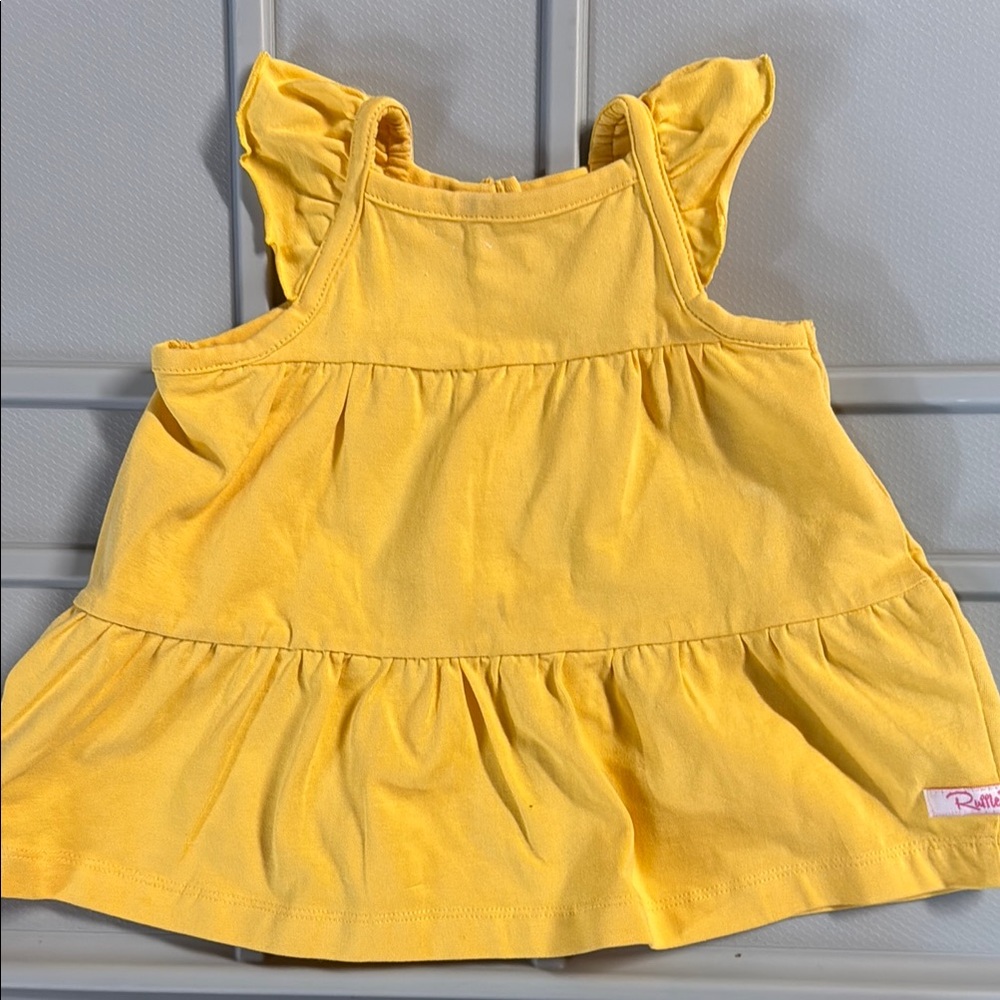 Ruffle Butts Yellow Tiered Tank Top